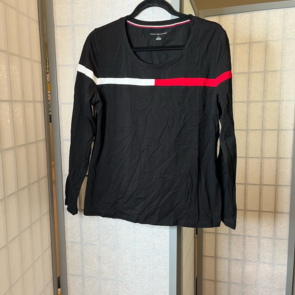 Tommy Hilfiger black long sleeved top